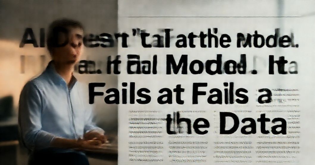 AI Doesn’t Fail at the Model. It Fails at the Data